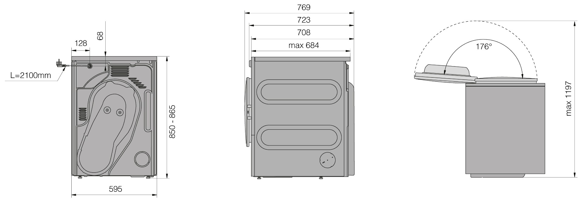 Отдельностоящая сушильная машина Asko TDC1485VB.T Professional купить в  интернет-магазине BT-TECHNIKA c доставкой в Воронеже